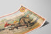 Vintage plakat af travløb med sulky på hippodromen — visning af kunstværket