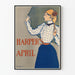 Vintage plakat Harper's april - Kvindeillustration med retro elegance