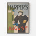 Vintage Harper's august plakat til vægdekoration