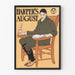 Vintage plakat Harper's august illustration mand læsende