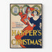 Vintage Harper's Jul 1895 - Julevægdekoration Plakat