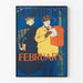 Vintage Harper's februar dekorativ plakat til væg