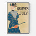 Vintage plakat Harper's juli til elegant vægdekoration