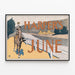 Vintage plakat Harper's juni med ridende rytter — indrammet kunstværk på væggen