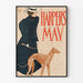 Vintage plakat Harper's May med elegant kvinde og sighthund