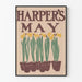 Vintage plakat Harper's May med blomster i potter