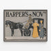 Vintage plakat Harper's November - Elegant vægdekoration i retrostil — indrammet kunstværk på væggen