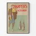 Vintage plakat Harper's oktober med illustration af kaniner og læser