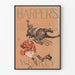 Vintage plakat med Harper's Weekly-illustration af cavalier og hest