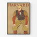Vintage Harvard Amerikansk Fodboldspiller Plakat 1907