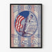 Amerikansk patriotisk vintage plakat med sømand og USA-flag