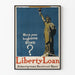 Vintage plakat af Frihedsstatue - Liberty Loan