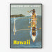 Vintage Hawaii United Air Lines plakat til vægdekoration