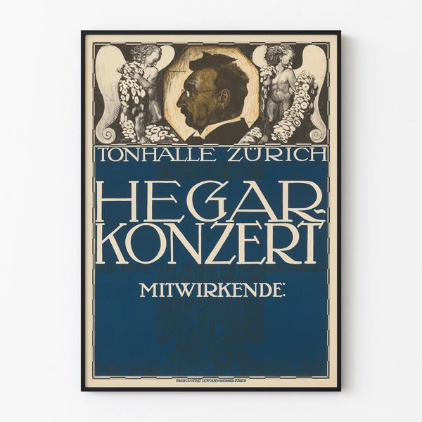 Plakat Koncert Hegar i Tonhalle Zürich