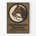 Vintage reklameplakat med hestehoved