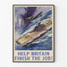 Vintage flyvevåbnsplakat fra Storbritannien - Hjælp Storbritannien med at færdiggøre opgaven