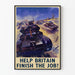 Vintage plakat til vægdekoration krig - Hjælp Storbritannien med at færdiggøre opgaven