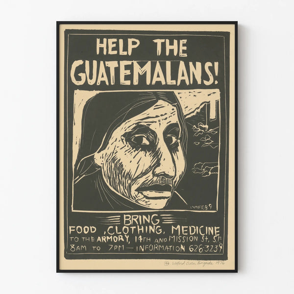 Solidaritetsplakat Guatemala - Humanitær Hjælp Vintage