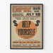 Vintage teaterplakat Help Yourself, Empire Theatre Salem