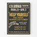 Plakat Teater Vintage Help Yourself Paul Vulpius