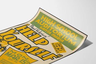 Vintage plakat Help Yourself - Retro teater vægdekoration