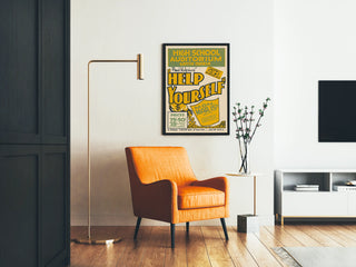 Vintage plakat Help Yourself - Retro teater vægdekoration