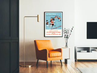 Vintage plakat Hémagéine Giraud - Skole- og børneindretning til væggen
