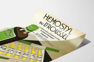 Vintage plakat Hémostyl af Dr. Roussel - Medicinsk vægdekoration