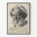 Vintage plakat af Henrik Ibsen-portræt og samlede værker