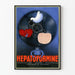 Vintage plakat HEPATOFORMINE til medicinsk vægdekoration