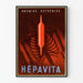 Vintage plakat HEPAVITA - Retro medicinsk vægdekoration