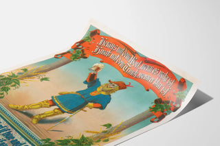 Vintage plakat af en middelaldermand, der holder et ølkrus