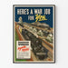 Vintage plakat for mobilisering af jernbanearbejdere under krigen