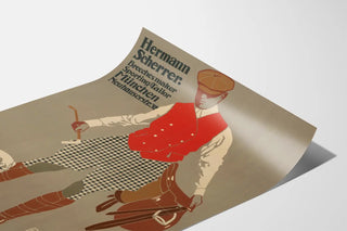 Vintage plakat Hermann Scherrer Sportstøjmand i München