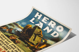 Vintage Helte Land - Historisk Krigsscene Plakat