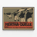 Vintage reklameplakat Hertha-Quelle kilde Mineralvand — indrammet kunstværk på væggen
