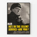 Vintage britisk militærplakat for Silent Service