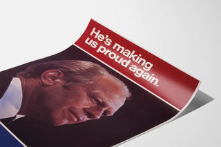 Vintage plakat af lederportræt med inspirerende slogan
