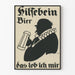 Vintage plakat af Hilsebein Bier i silhuet