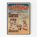 Vintage plakat af Hippodrome de Paris - Hestevæddeløb til fods med forhindringer