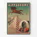 Plakat Hippodrome Merveille Hest Springende og Mand Bjørn