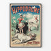 Vintage vægdekoration med plakat af Jenny O’Brien og hendes duer - hippodromplakat