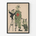 Satirisk plakat af krigspuppet med Hitler og Mussolini