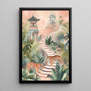 Plakat Tigres og Tempel