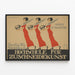Vintage plakat Hochschule für Zuschneidekunst Berlin - Elegant vægdekoration — indrammet kunstværk på væggen