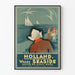 Vintage plakat til vægdekoration Strand i Holland