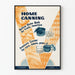 Vintage plakat til hjemmelavet konservering af frugt og grøntsager