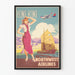 Vintage plakat Hong Kong Northwest Airlines - Vægdekoration Rejse