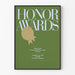 Plakat Honor Awards Grøn og Guld - Begivenhedsdekoration til Væggen