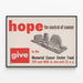 Vintage plakat Hope for Control of Cancer - Medicinsk og vægdekoration plakat — indrammet kunstværk på væggen